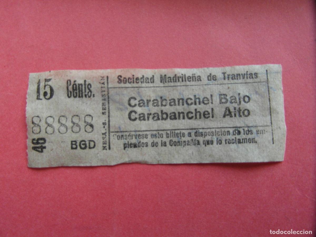 Coleccionismo billetes de transporte: TRMAD_SMT - SOCIEDAD MADRILE&Ntilde;A DE TRANV&Iacute;AS - MADRID 88888 CAPICUA LEEINTER Y TRAY 1947