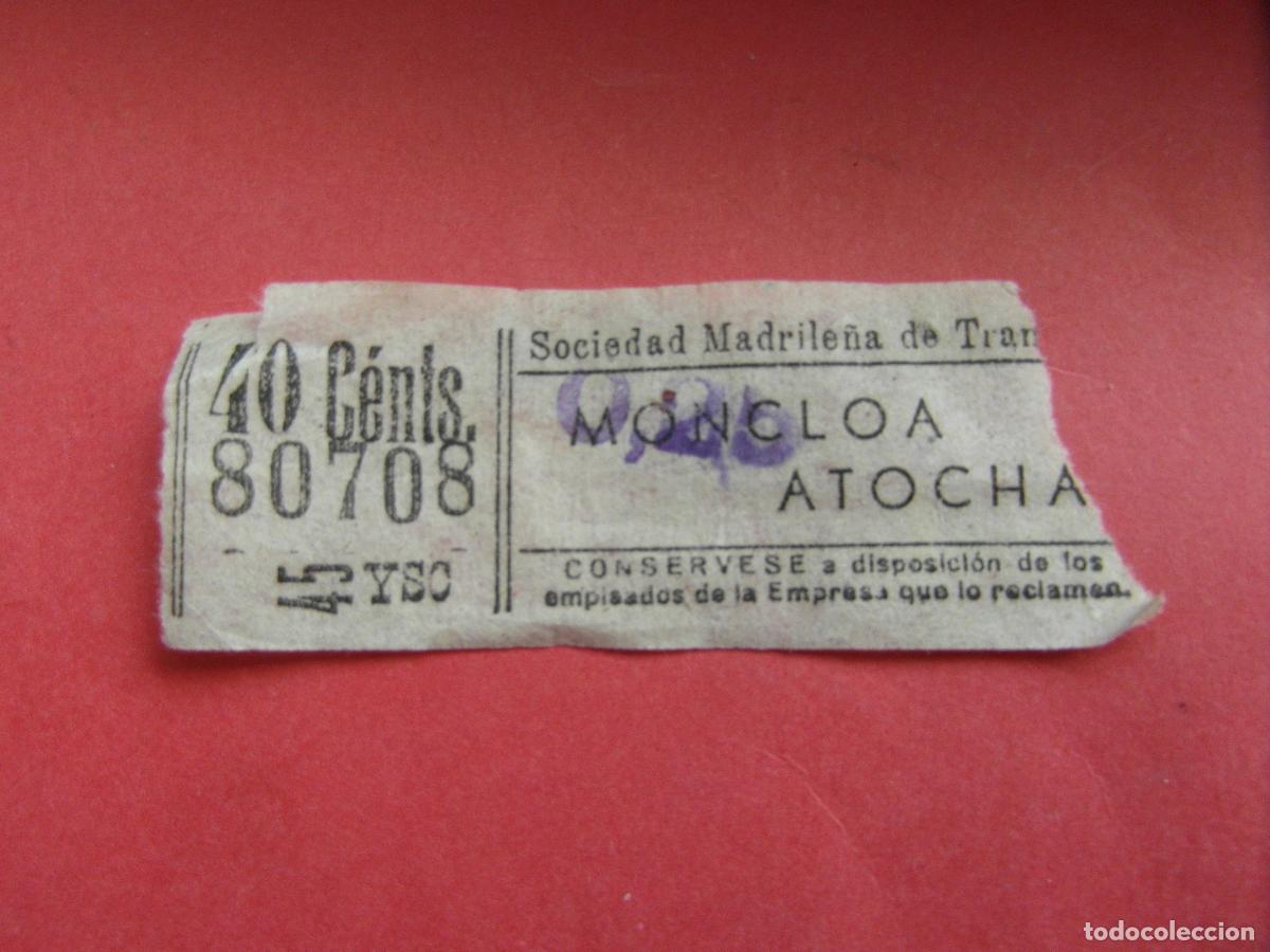 Coleccionismo billetes de transporte: TRMAD_SMT - SOCIEDAD MADRILE&Ntilde;A DE TRANV&Iacute;AS - MADRID 80708 CAPICUA LEEINTER Y TRAY