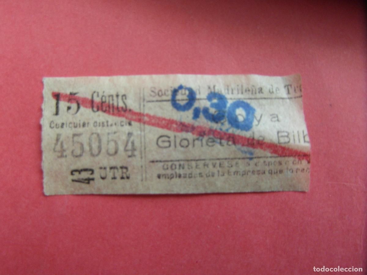 Coleccionismo billetes de transporte: TRMAD_SMT - SOCIEDAD MADRILE&Ntilde;A DE TRANV&Iacute;AS - MADRID 45054 CAPICUA LEEINTER Y TRAY