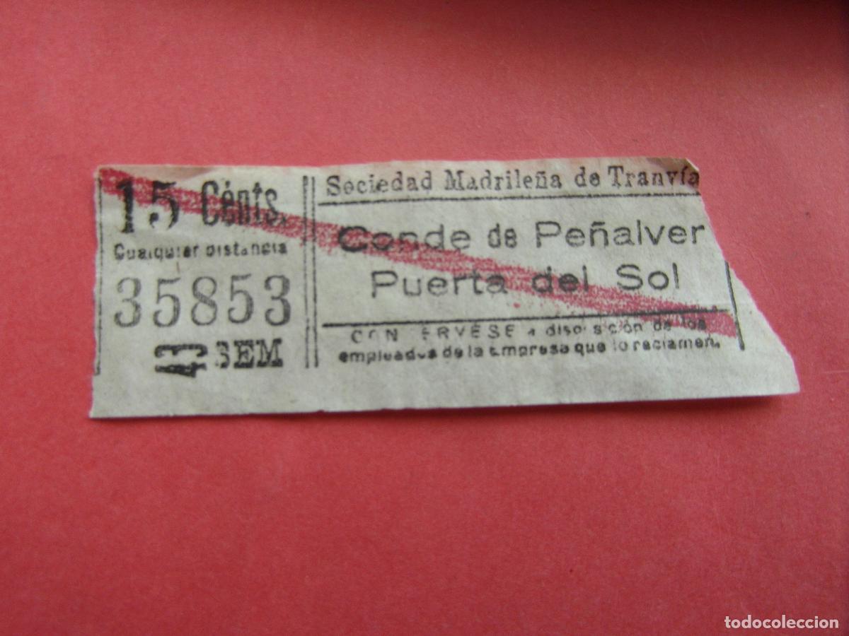 Coleccionismo billetes de transporte: TRMAD_SMT - SOCIEDAD MADRILE&Ntilde;A DE TRANV&Iacute;AS - MADRID 35853 CAPICUA LEEINTER Y TRAY