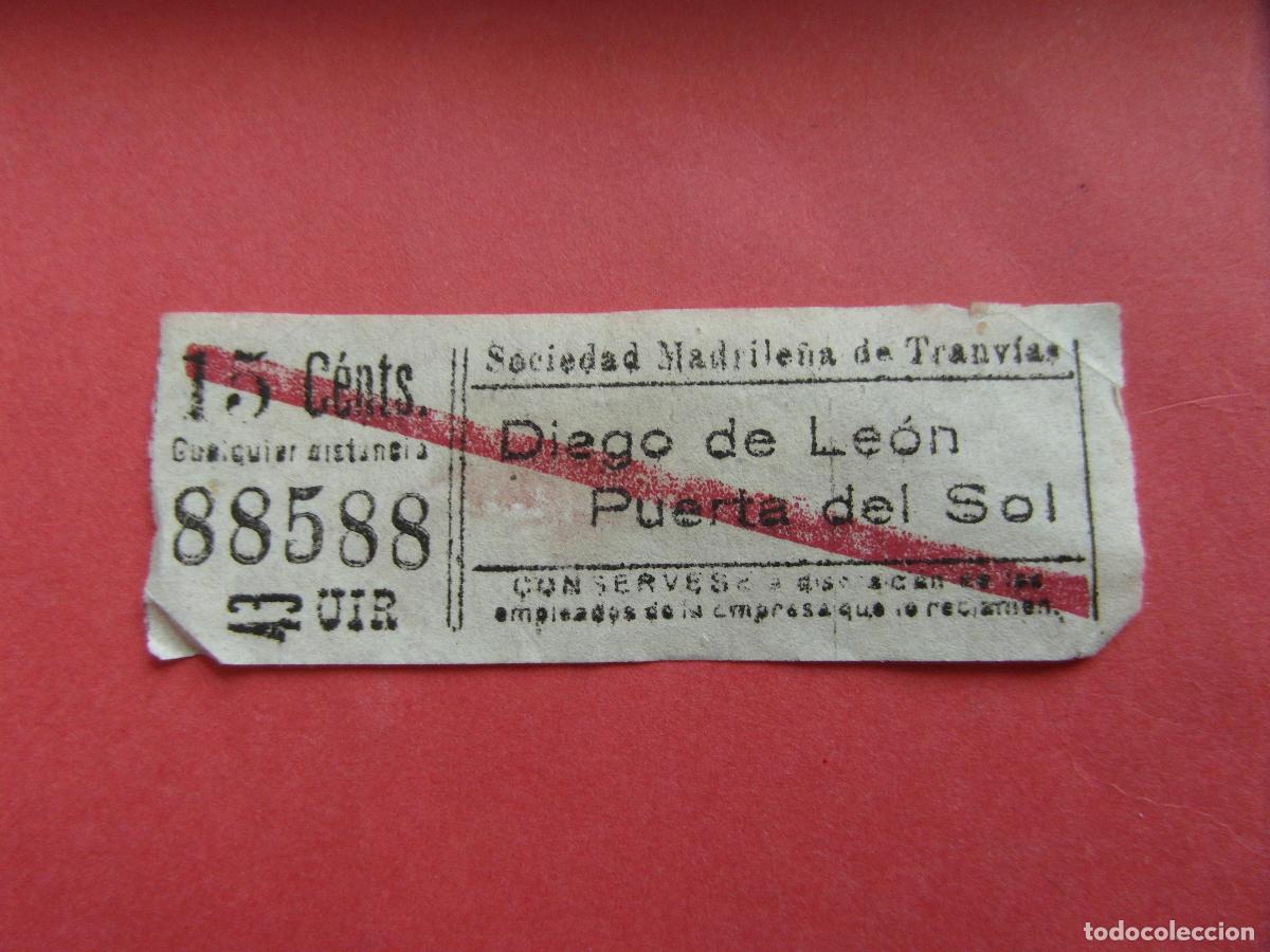Coleccionismo billetes de transporte: TRMAD_SMT - SOCIEDAD MADRILE&Ntilde;A DE TRANV&Iacute;AS - MADRID 88588 CAPICUA LEEINTER Y TRAY