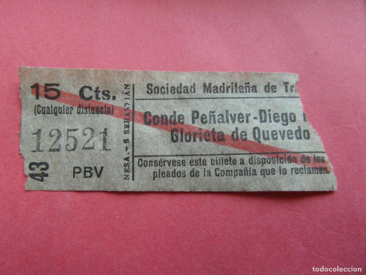 Coleccionismo billetes de transporte: TRMAD_SMT - SOCIEDAD MADRILE&Ntilde;A DE TRANV&Iacute;AS - MADRID 12521 CAPICUA LEEINTER Y TRAY