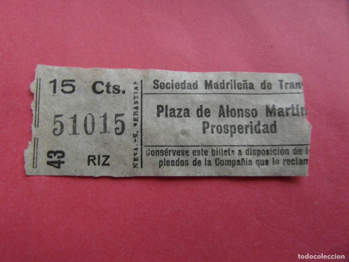 Coleccionismo billetes de transporte: TRMAD_SMT - SOCIEDAD MADRILE&Ntilde;A DE TRANV&Iacute;AS - MADRID 51015 CAPICUA LEEINTER Y TRAY