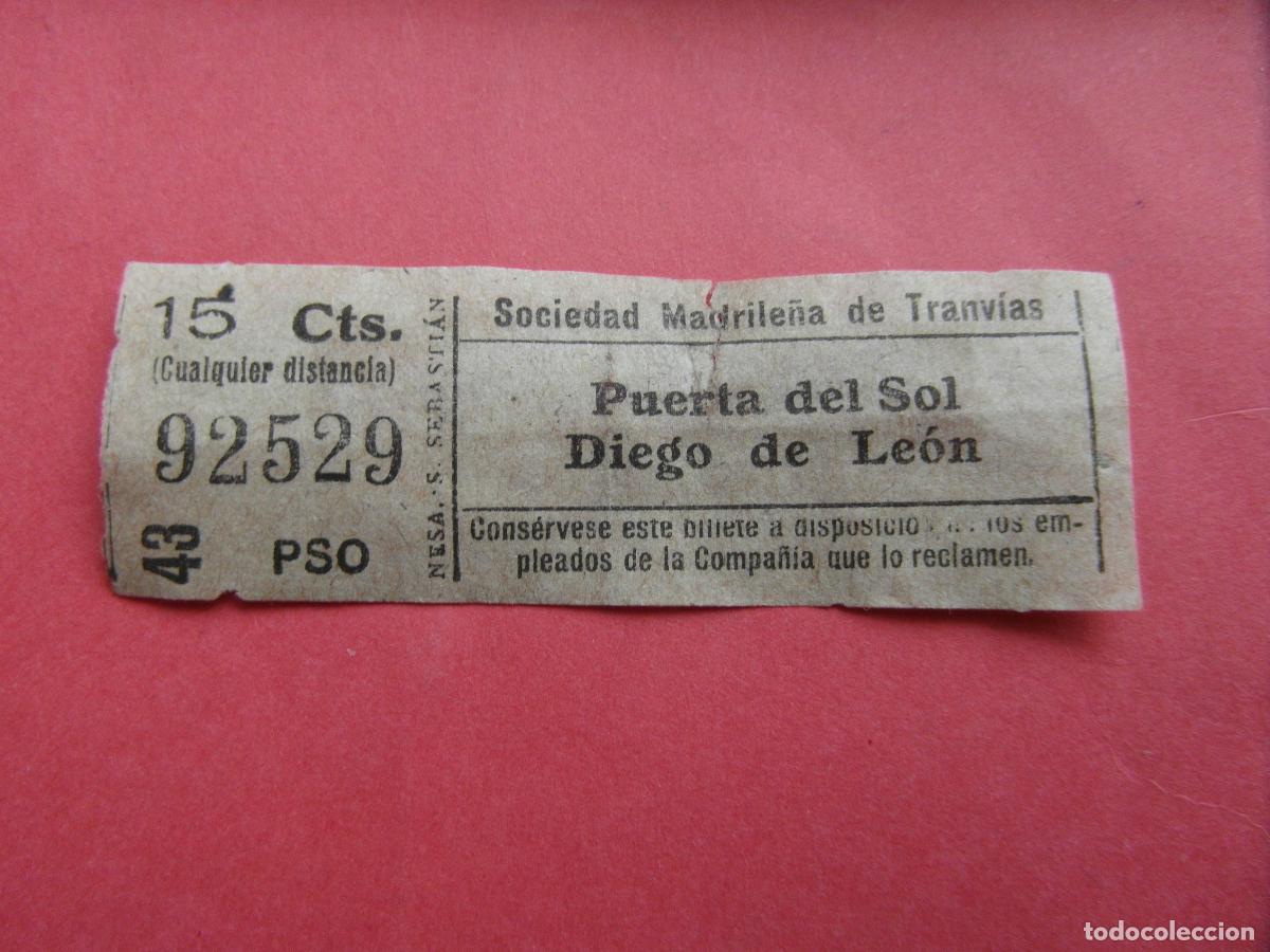 Coleccionismo billetes de transporte: TRMAD_SMT - SOCIEDAD MADRILE&Ntilde;A DE TRANV&Iacute;AS - MADRID 92529 CAPICUA LEEINTER Y TRAY