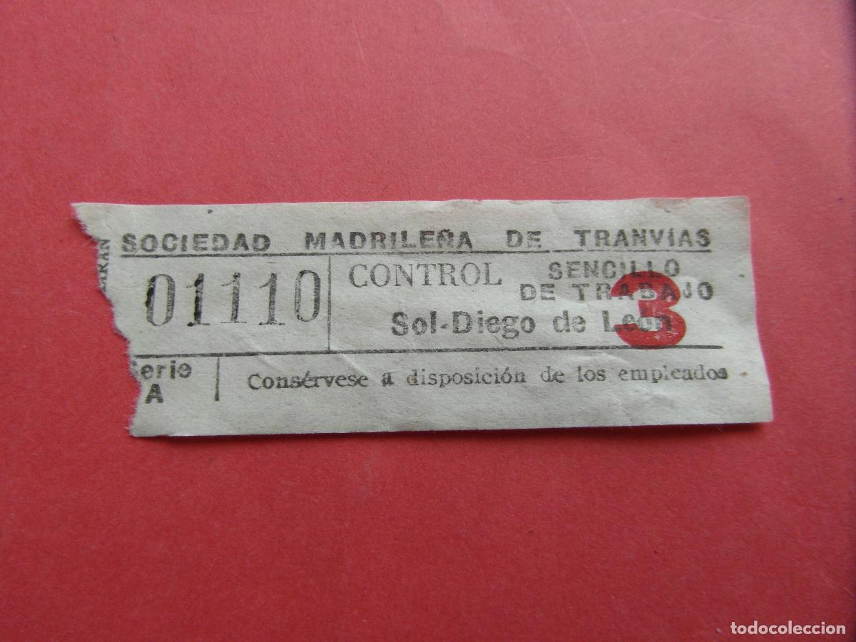 Coleccionismo billetes de transporte: TRMAD_SMT - SOCIEDAD MADRILE&Ntilde;A DE TRANV&Iacute;AS - MADRID 01110 CAPICUA LEEINTER Y TRAY