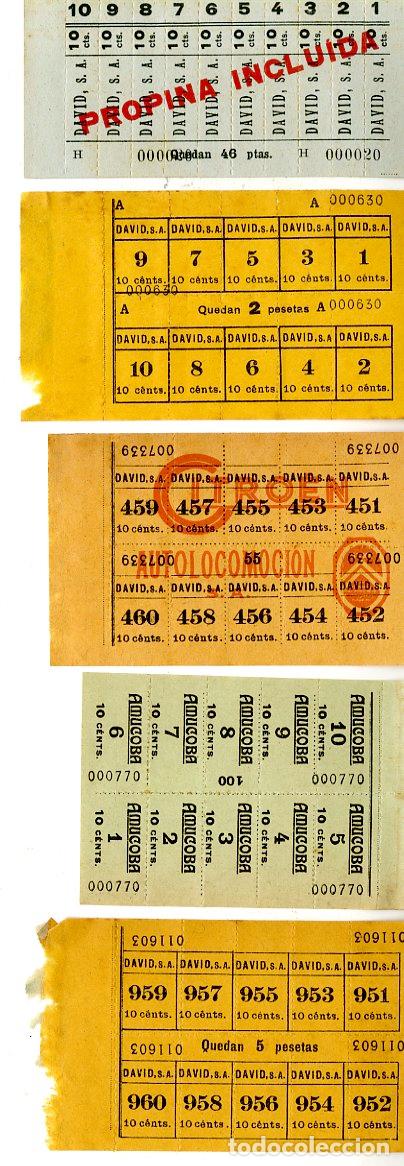Coleccionismo billetes de transporte: Lote cinco billetes de transporte - Transporte