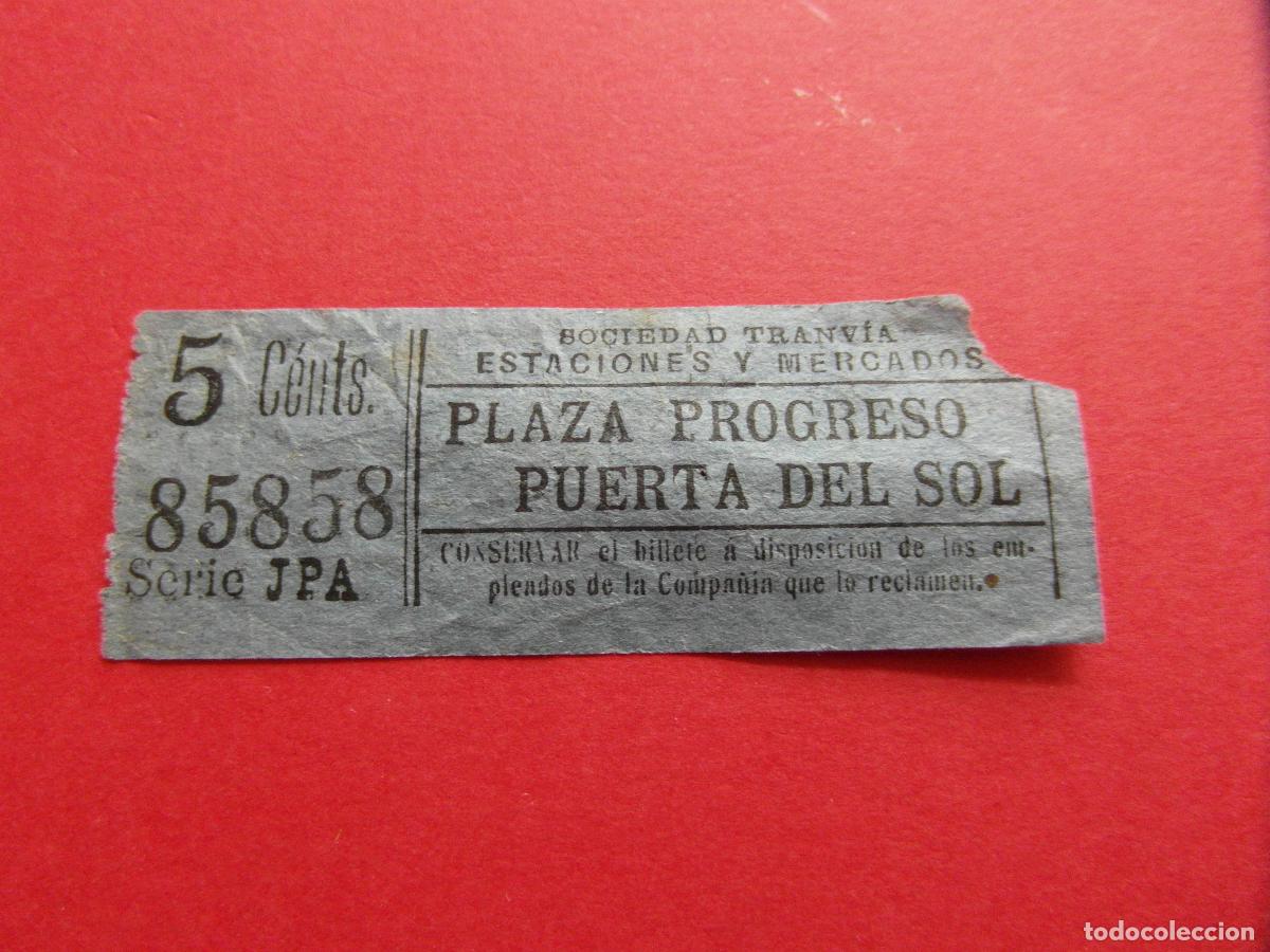 Coleccionismo billetes de transporte: TRMAD_ESTYME - SOCIEDAD TRANV&Iacute;A ESTACIONES Y MERCADOS - MADRID 85858 CAPICUA LEEINTER Y TRAY