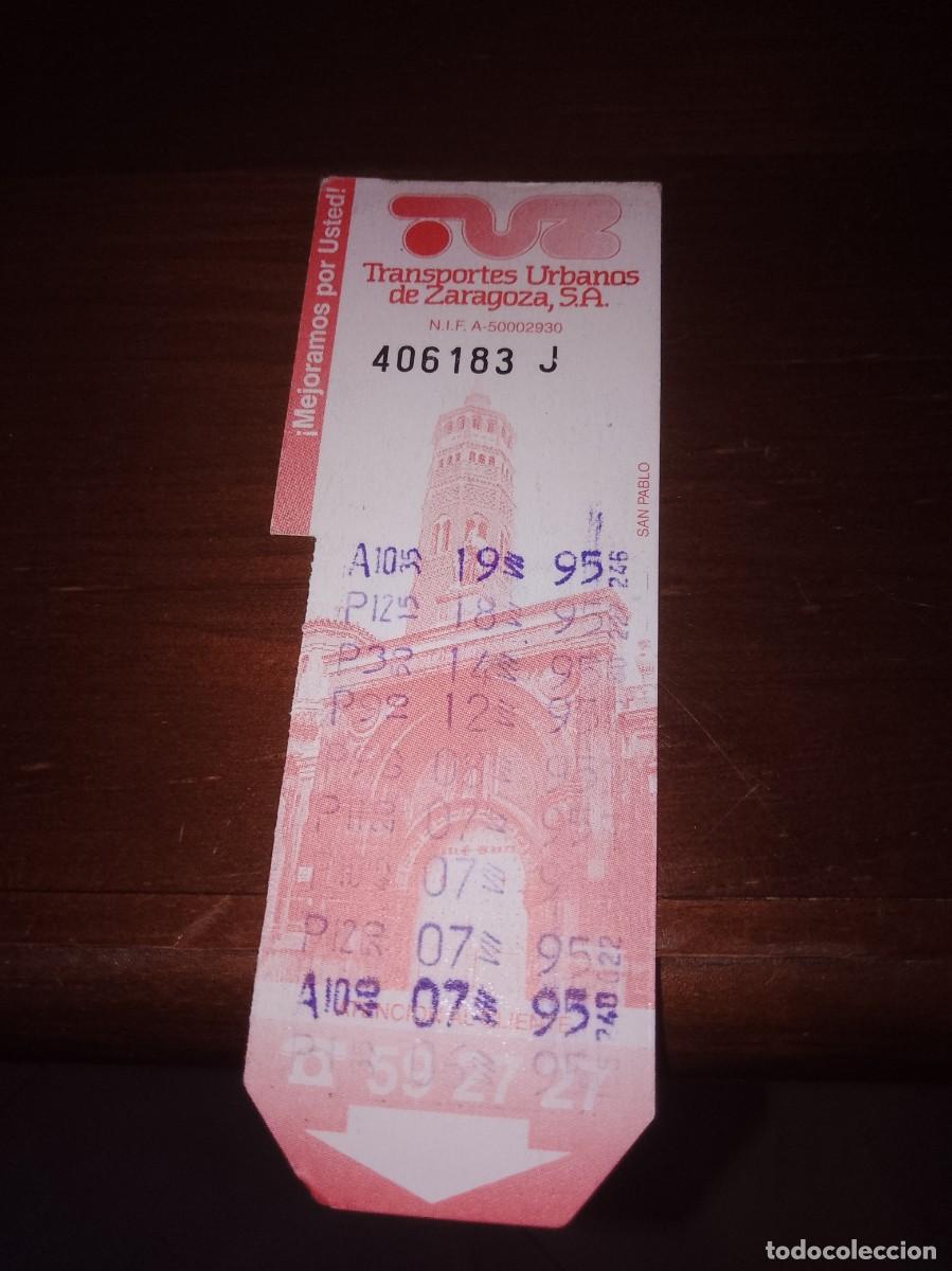 Coleccionismo billetes de transporte: Transportes urbano Zaragoza san Pablo a&ntilde;os 90