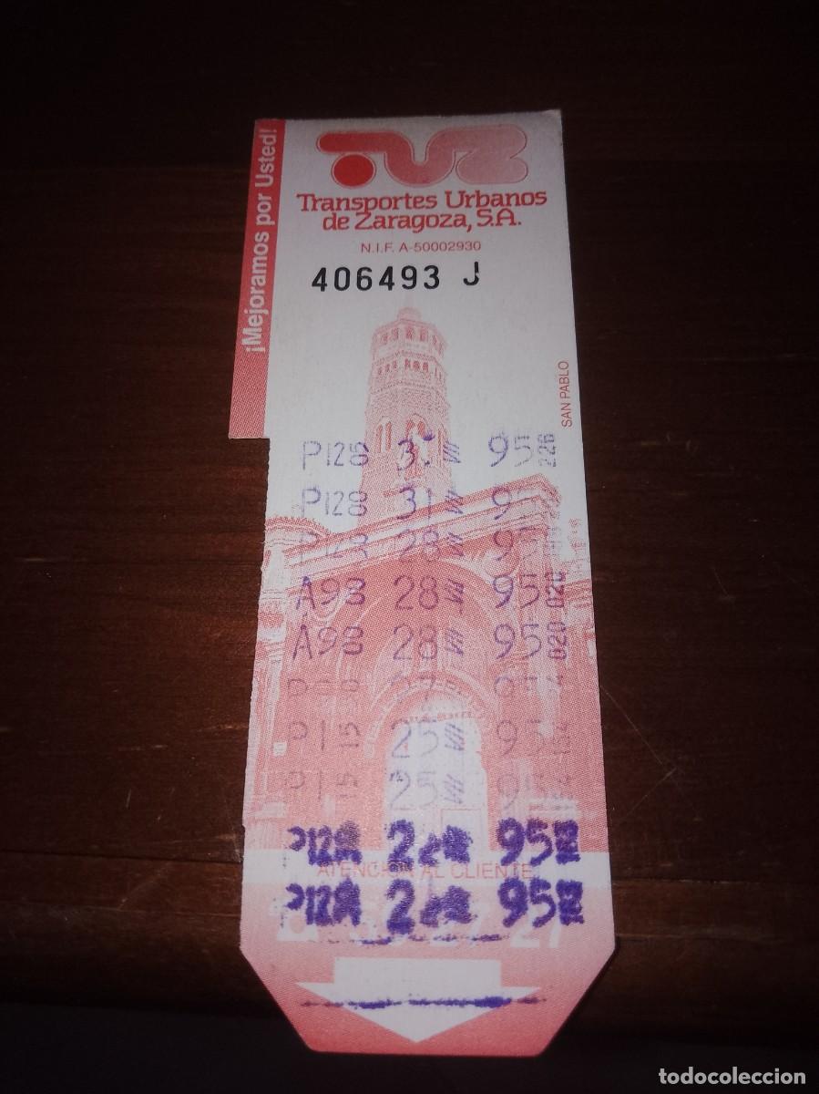Coleccionismo billetes de transporte: Transporte urbano de Zaragoza san Pablo a&ntilde;os 90 a&ntilde;os 90