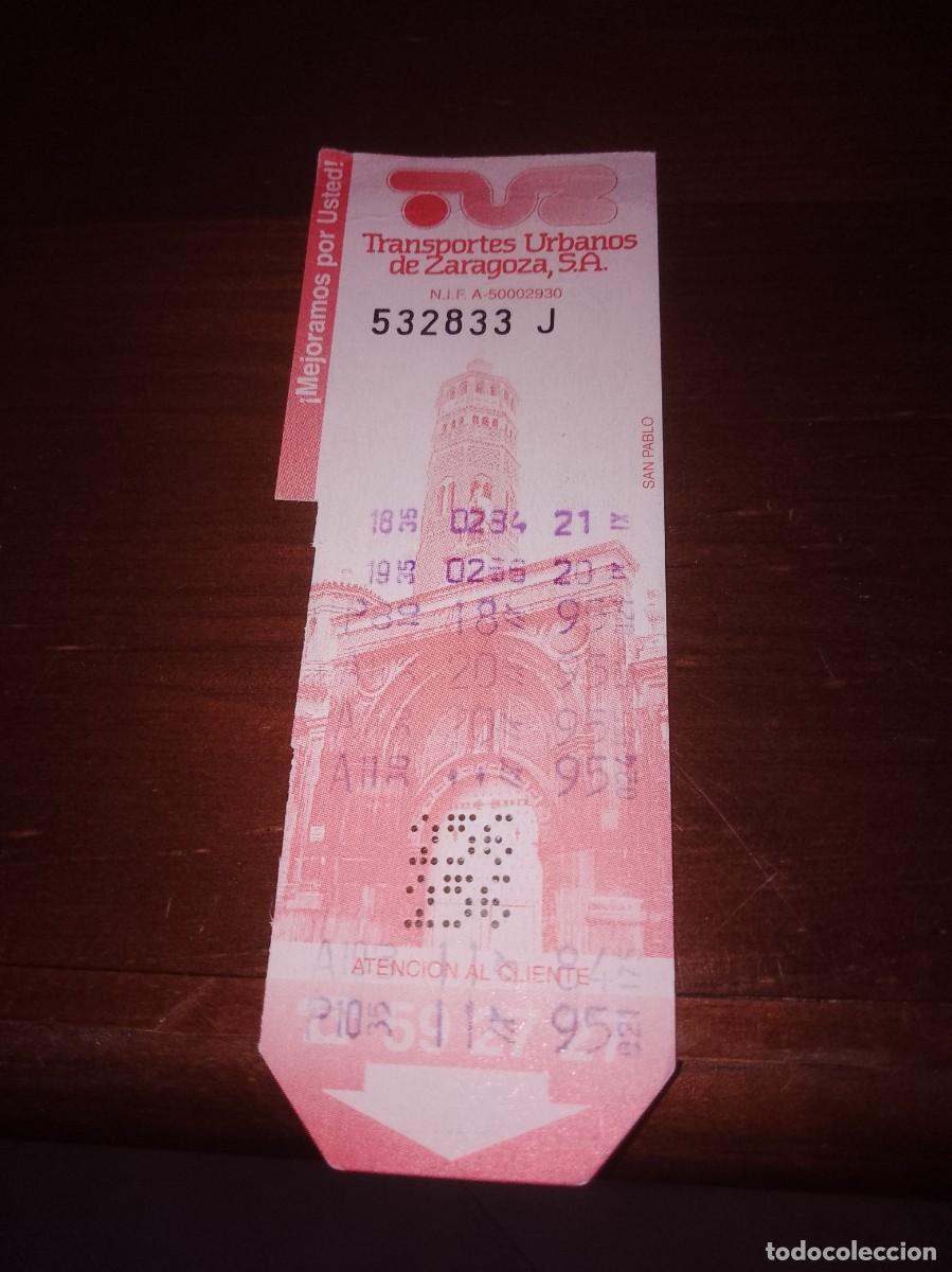 Coleccionismo billetes de transporte: Transporte urbano de Zaragoza san Pablo,a&ntilde;os 90