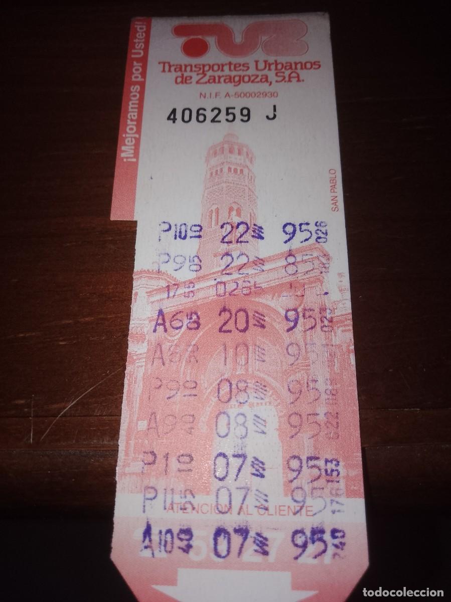 Coleccionismo billetes de transporte: Transporte urbano de Zaragoza san Pablo, a&ntilde;os 90