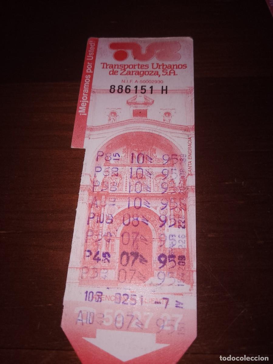 Coleccionismo billetes de transporte: Transporte urbano de Zaragoza santa Engracia a&ntilde;os 90