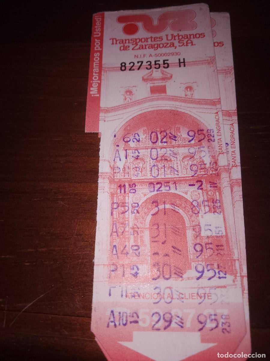 Coleccionismo billetes de transporte: Transporte urbano de Zaragoza santa Engracia a&ntilde;os 90