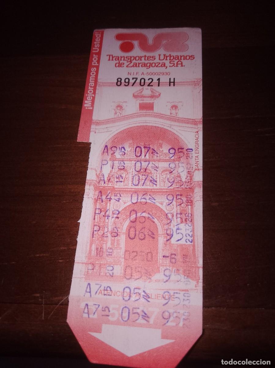 Coleccionismo billetes de transporte: Transporte urbano de Zaragoza santa Engracia a&ntilde;os 90