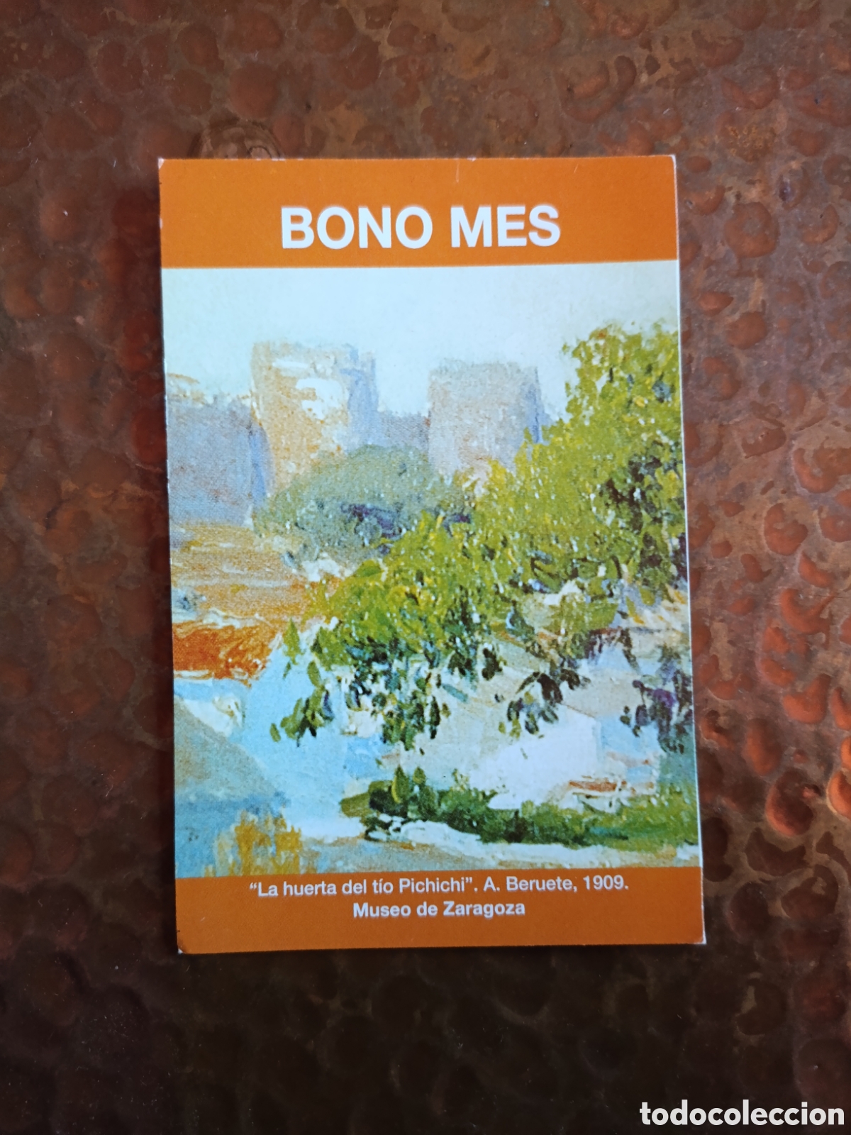 Coleccionismo billetes de transporte: Billete de Transporte bono-mes ZARAGOZA A&Ntilde;OS 90S