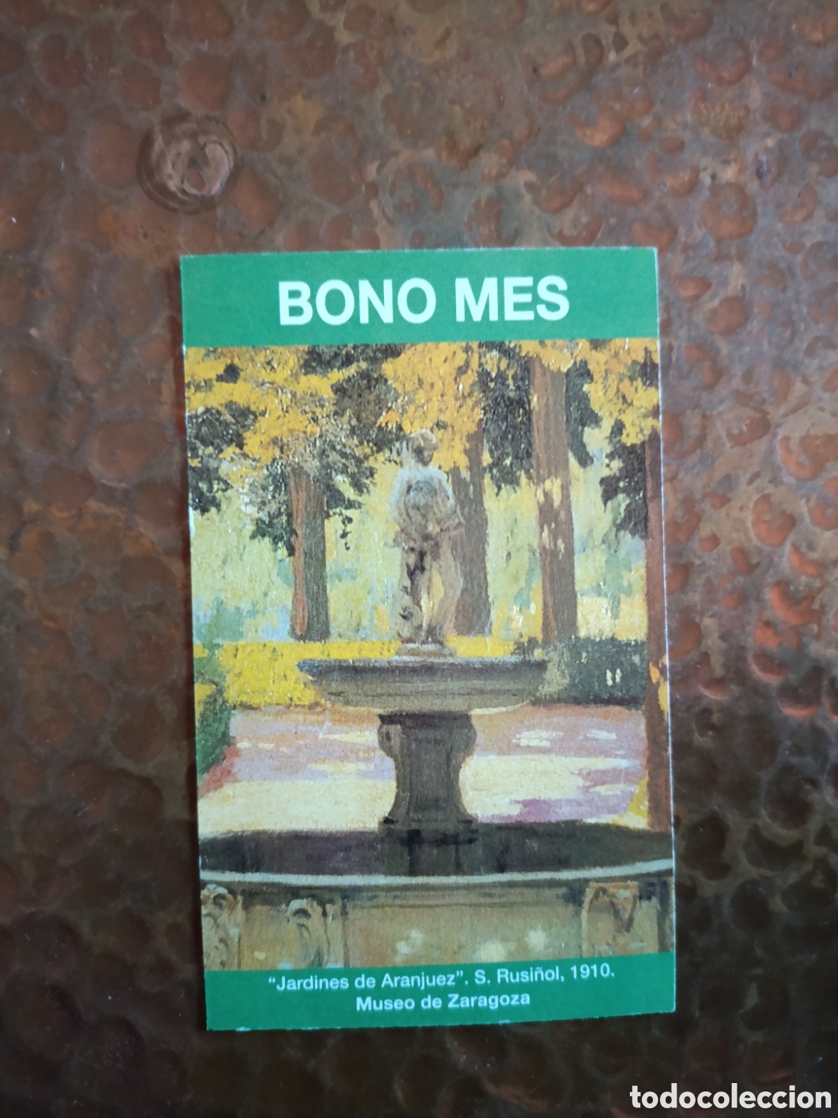 Coleccionismo billetes de transporte: Billete de Transporte bono-mes ZARAGOZA A&Ntilde;OS 90S