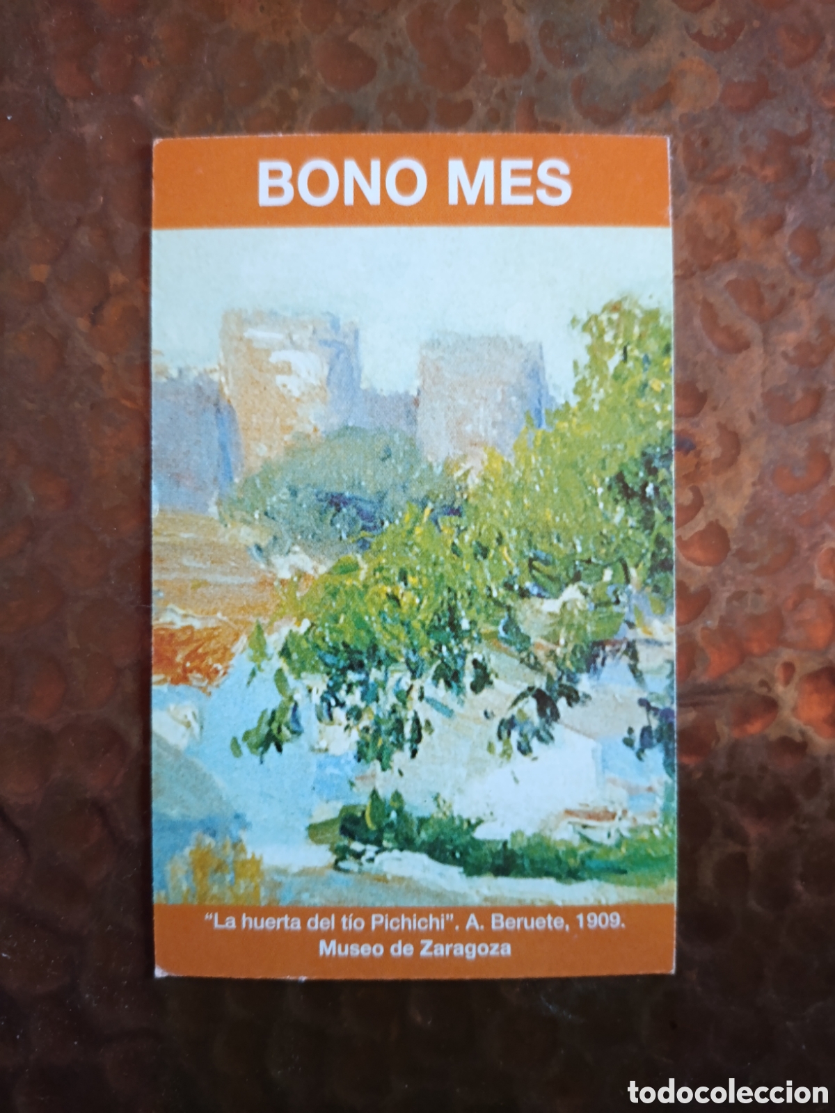 Coleccionismo billetes de transporte: Billete de Transporte bono-mes ZARAGOZA A&Ntilde;OS 90S
