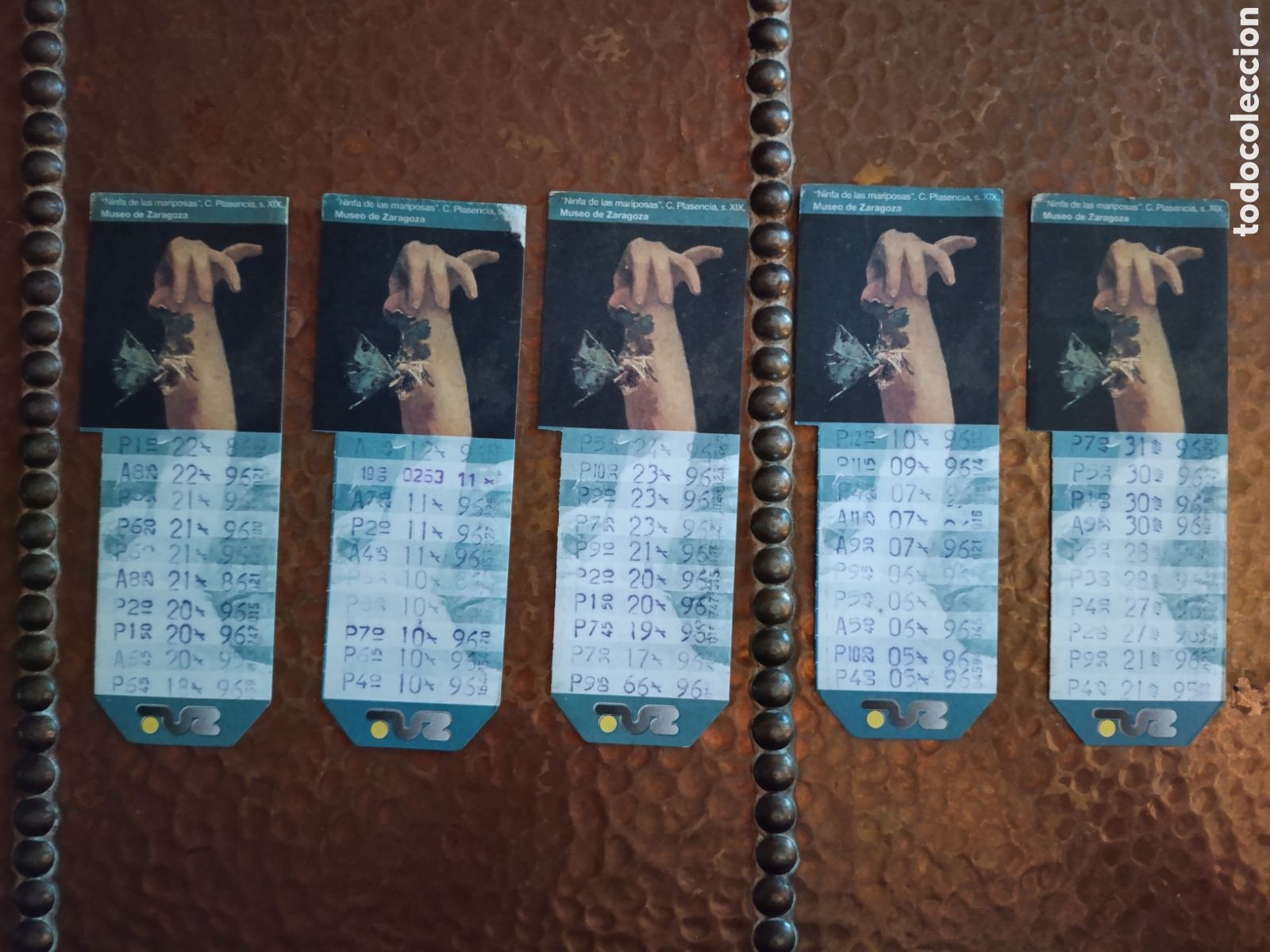 Coleccionismo billetes de transporte: LOTE 5 Billetes de Transporte urbano ZARAGOZA, S.A. A&Ntilde;OS 90S (Museo de zgz)