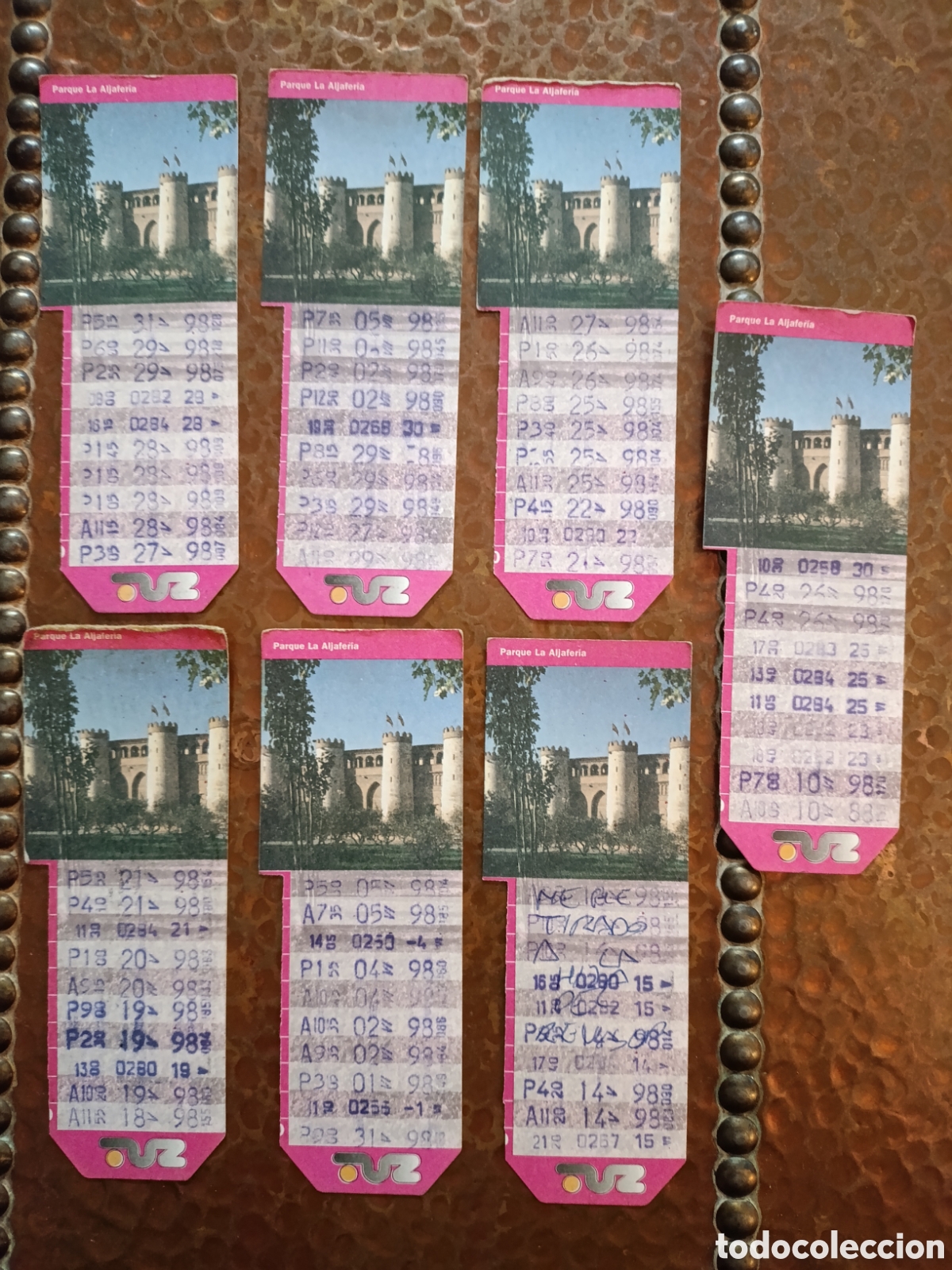 Coleccionismo billetes de transporte: LOTE 7 Billetes de Transporte urbano ZARAGOZA, S.A. A&Ntilde;OS 90S (Parque la alfajeria)