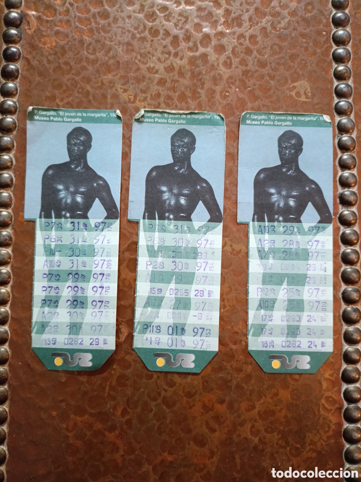 Coleccionismo billetes de transporte: LOTE 3 Billetes de Transporte urbano ZARAGOZA, S.A. A&Ntilde;OS 90S (MUSEO Pablo gargallo)