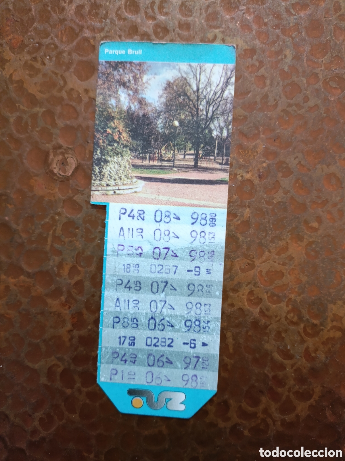 Coleccionismo billetes de transporte: Billete de Transporte urbano ZARAGOZA, S.A. A&Ntilde;OS 90S (parque Bruil)