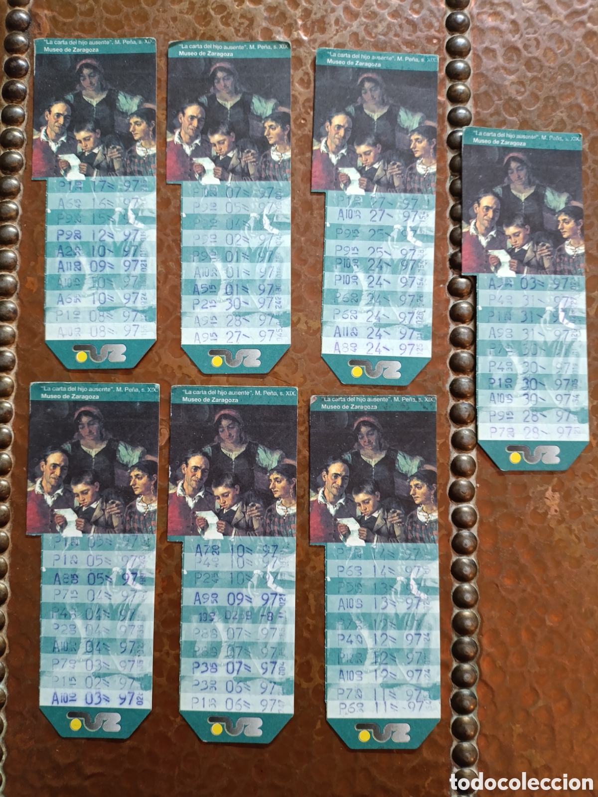 Coleccionismo billetes de transporte: LOTE 7 Billetes de Transporte urbano ZARAGOZA, S.A. A&Ntilde;OS 90S (MUSEO DE ZGZ)