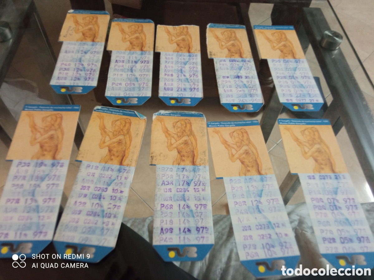 Coleccionismo billetes de transporte: Lote 10 unidades billetes de Transporte urbano de ZARAGOZA S.A. A&ntilde;os 90s ( p gallo Museo Pablo)