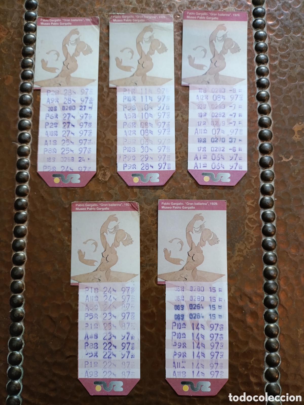 Coleccionismo billetes de transporte: LOTE 6 Billetes de Transporte urbano ZARAGOZA, S.A. A&Ntilde;OS 90S (MUSEO PABLO GARGALIO )