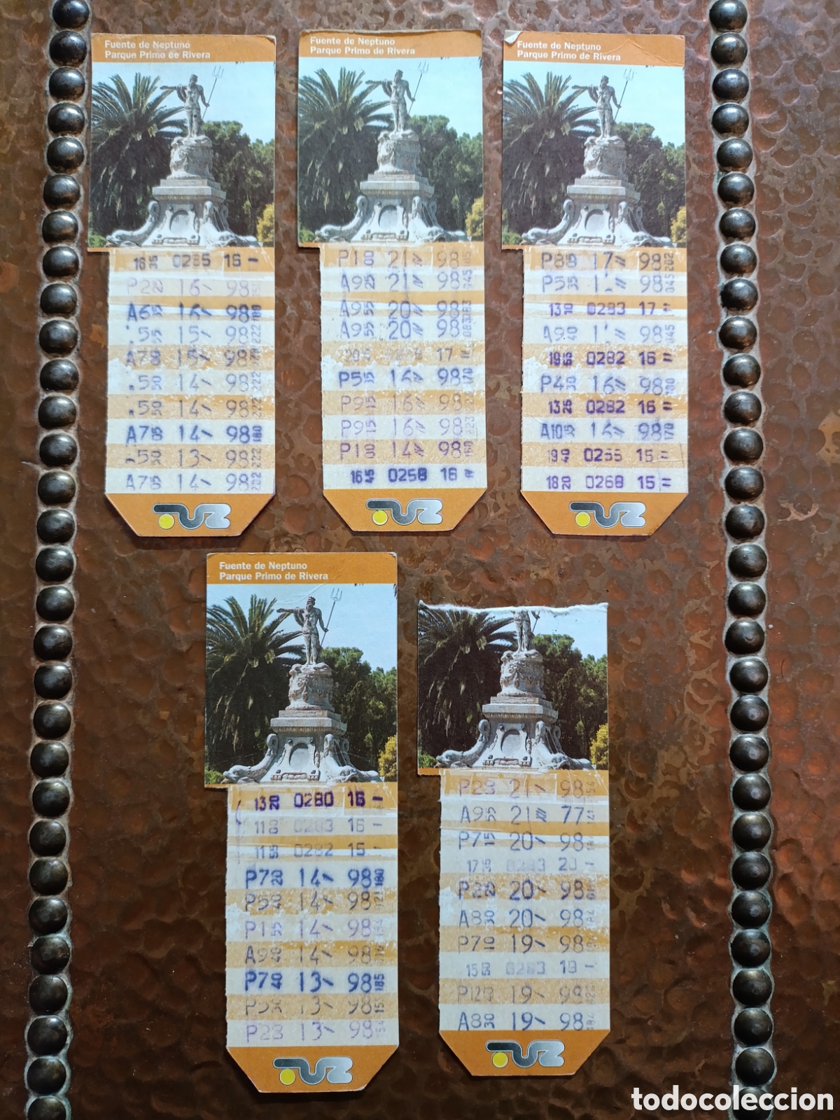 Coleccionismo billetes de transporte: LOTE 5 Billetes de Transporte urbano ZARAGOZA, S.A. A&Ntilde;OS 90S (parque Primo de Rivera )