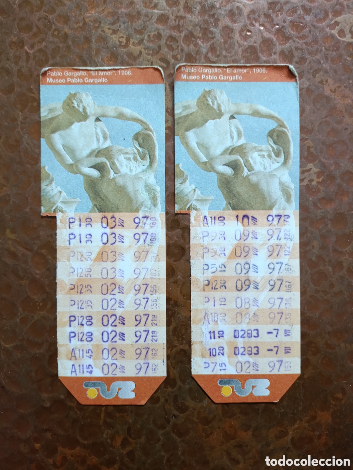 Collectables Transport Tickets: LOTE 2 Billetes de Transporte urbano ZARAGOZA, S.A. A&Ntilde;OS 90S (museo Pablo gargalio )