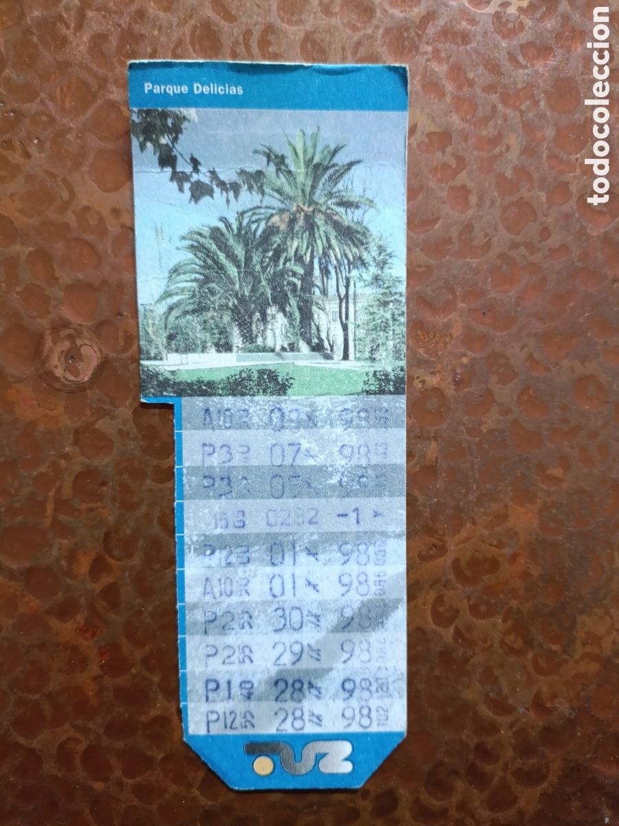 Coleccionismo billetes de transporte: Billete de Transporte urbano ZARAGOZA, S.A. A&Ntilde;OS 90S (parque delicias )