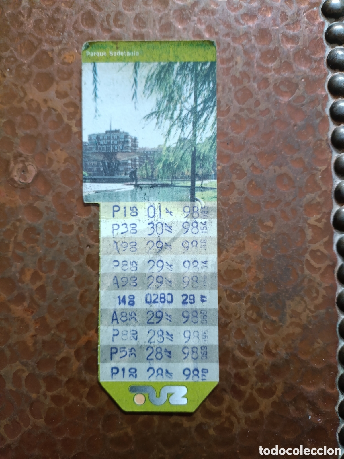 Coleccionismo billetes de transporte: Billete de Transporte urbano ZARAGOZA, S.A. A&Ntilde;OS 90S (parque sedetania )