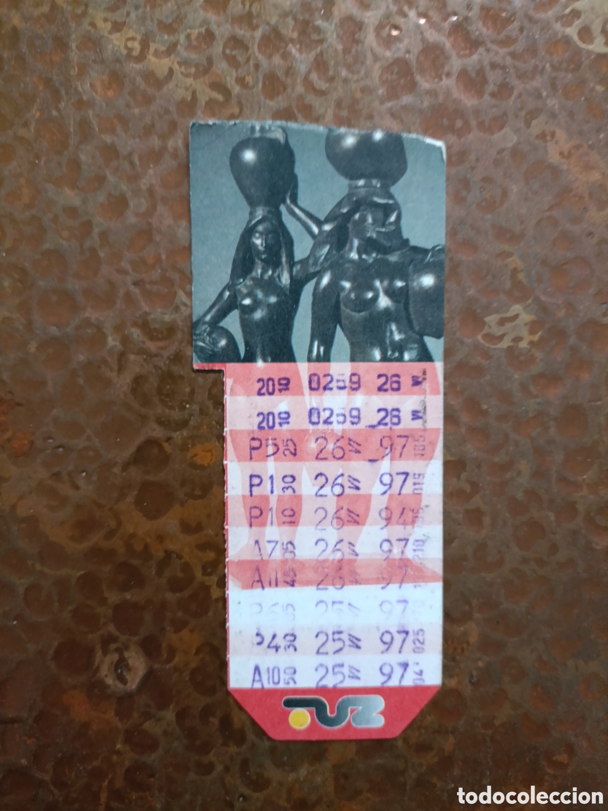 Coleccionismo billetes de transporte: Billete de Transporte urbano ZARAGOZA, S.A. A&Ntilde;OS 90S