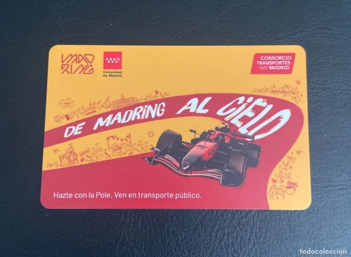 Coleccionismo billetes de transporte: Tarjeta pl&aacute;stico conmemorativa Formula 1 Madrid Metro EMT