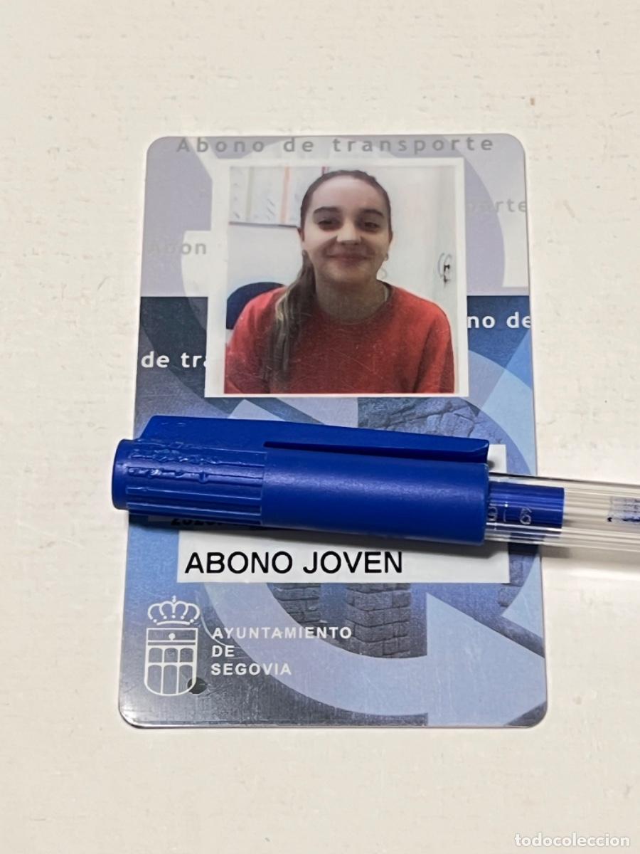 Coleccionismo billetes de transporte: Tarjeta Carnet TRANSPORTE AUTOBUSES URBANOS AYUNTAMIENTO DE SEGOVIA personalizado con foto