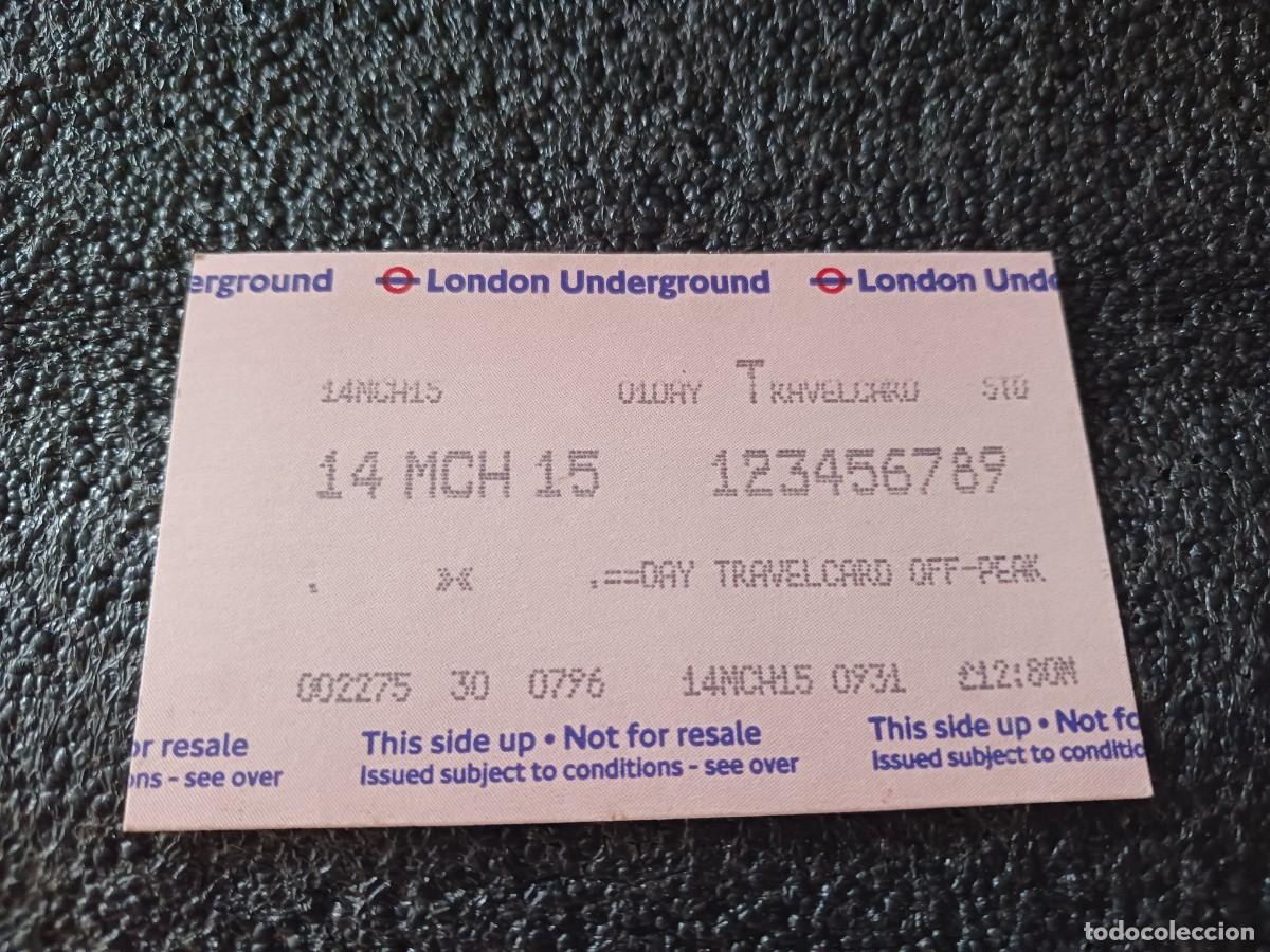 Coleccionismo billetes de transporte: antiguo billete de metro de londres