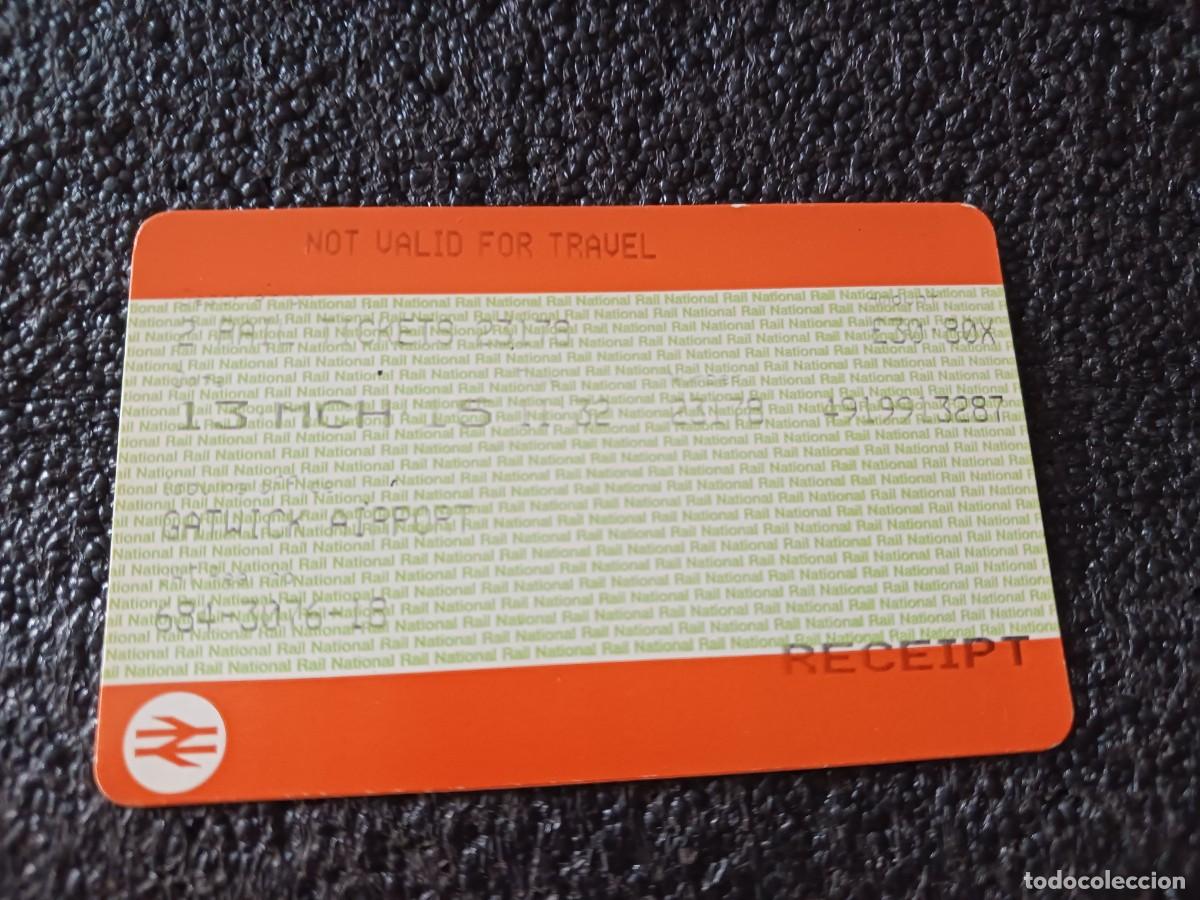 Coleccionismo billetes de transporte: antiguo recibo de tarjeta al aeropuerto de londres