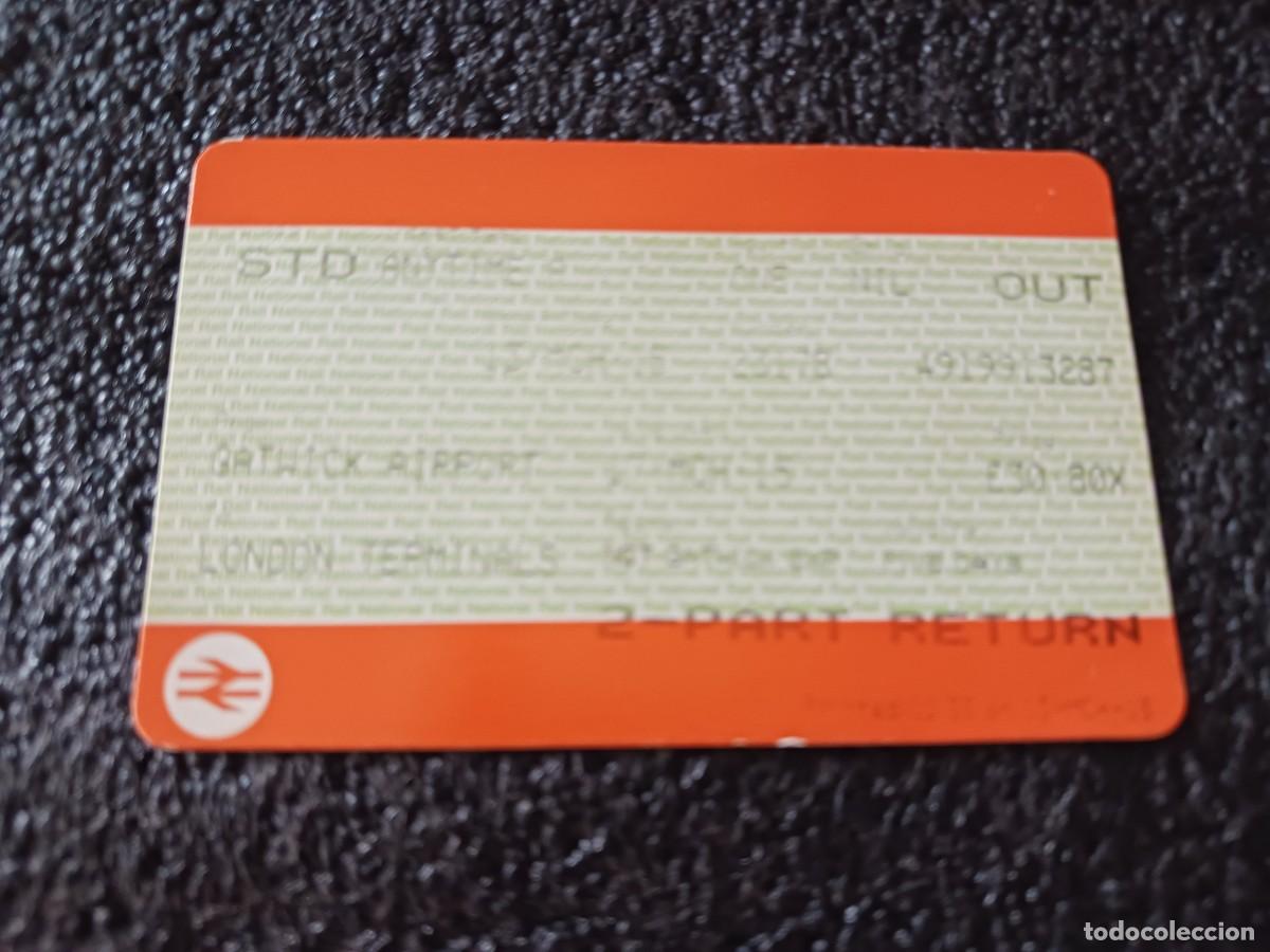 Coleccionismo billetes de transporte: antiguo recibo de tarjeta al aeropuerto de londres