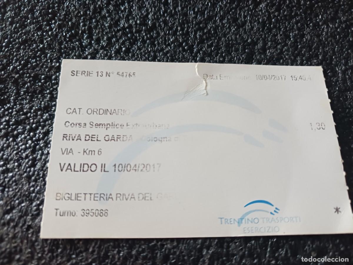 Coleccionismo billetes de transporte: antiguo billete de transporte riva del garda, trento
