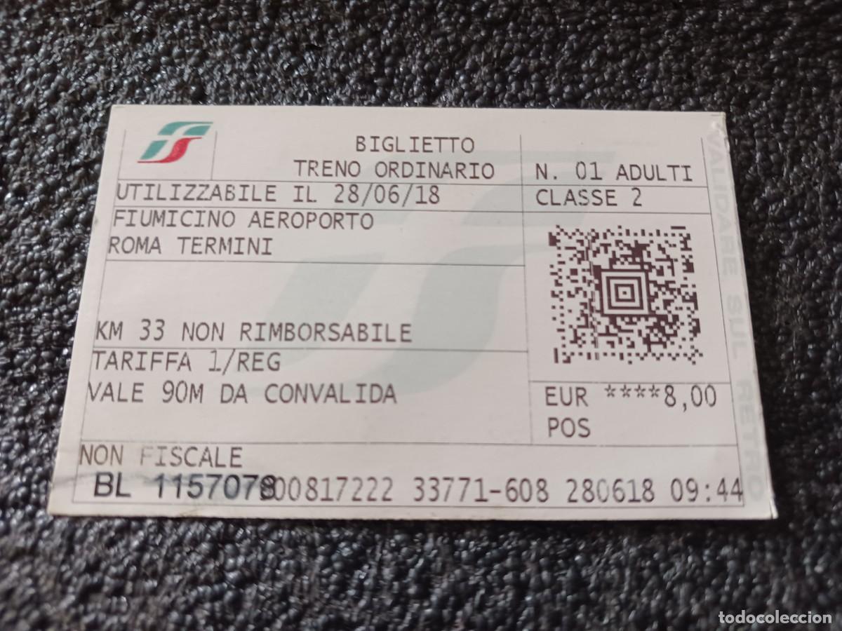 Coleccionismo billetes de transporte: billete de tren de italia