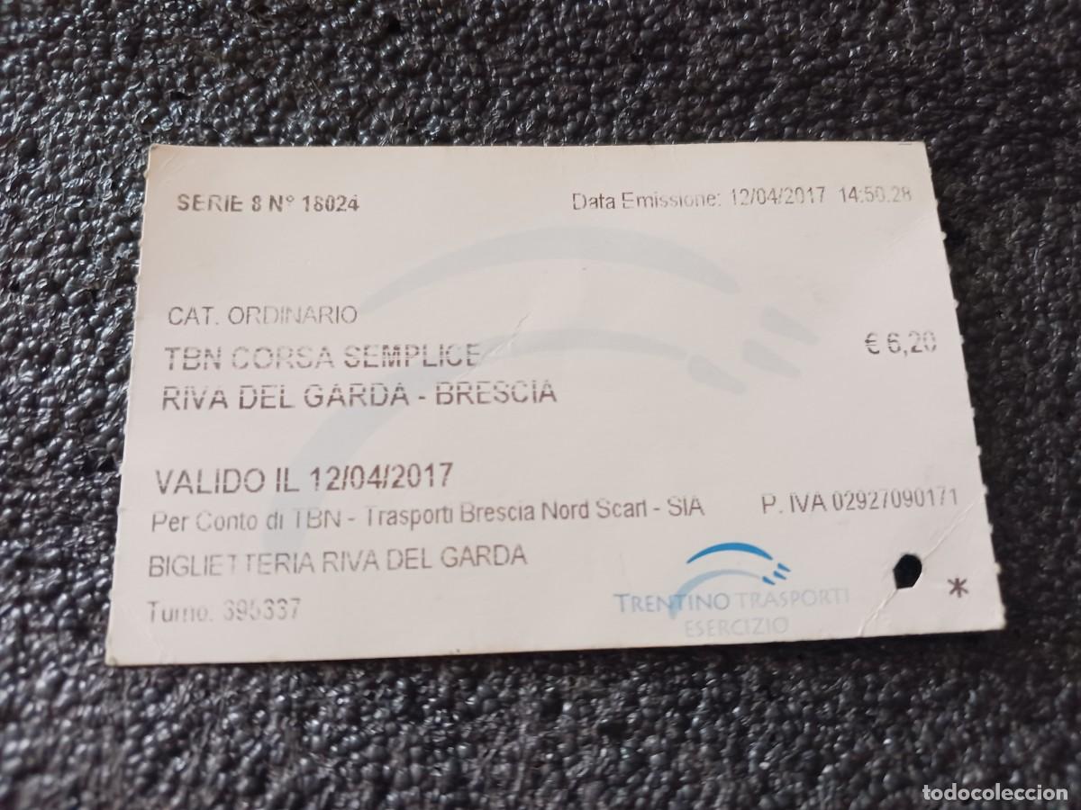 Coleccionismo billetes de transporte: billete de autobus riva del garda, brescia