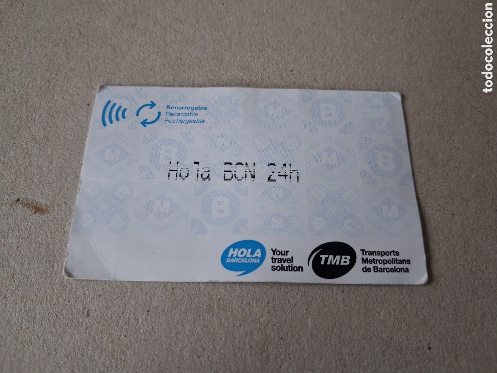 Coleccionismo billetes de transporte: Tarjeta hola bcn 24h