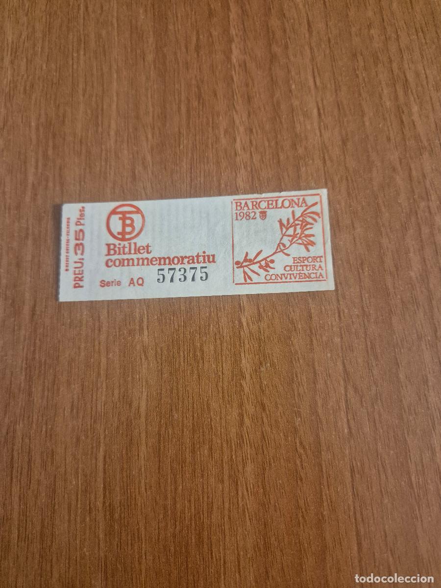 Coleccionismo billetes de transporte: BILLETE COMMEMORATIU TRANSPORTES DE BARCELONA 1982 CAP I CUA.