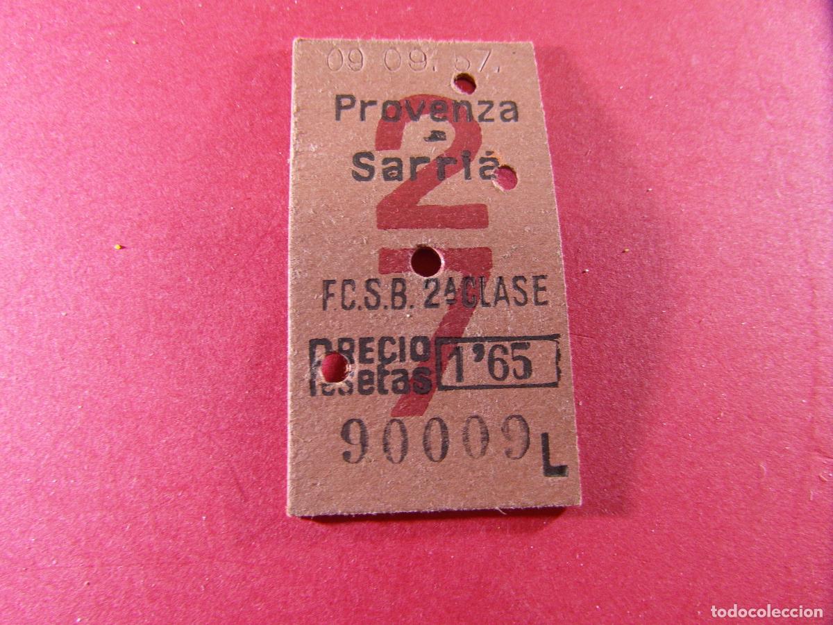 Coleccionismo billetes de transporte: BILLETE EDMONSON - FERROCARRILES CATALANES SARRIA GENERALITAT - CAPICUA 90009 PROVENZA