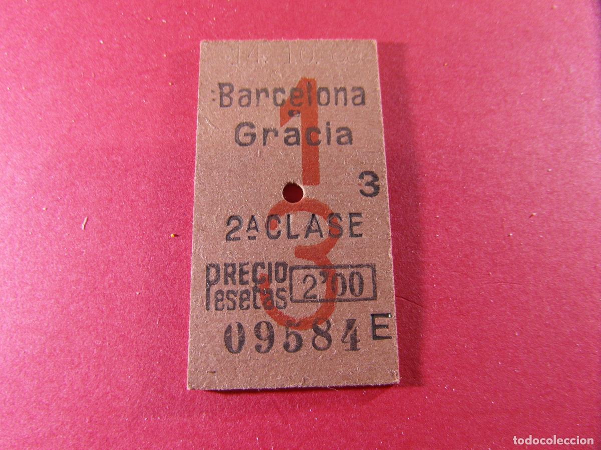 Coleccionismo billetes de transporte: BILLETE EDMONSON - FERROCARRILES CATALANES SARRIA GENERALITAT - BARCELONA