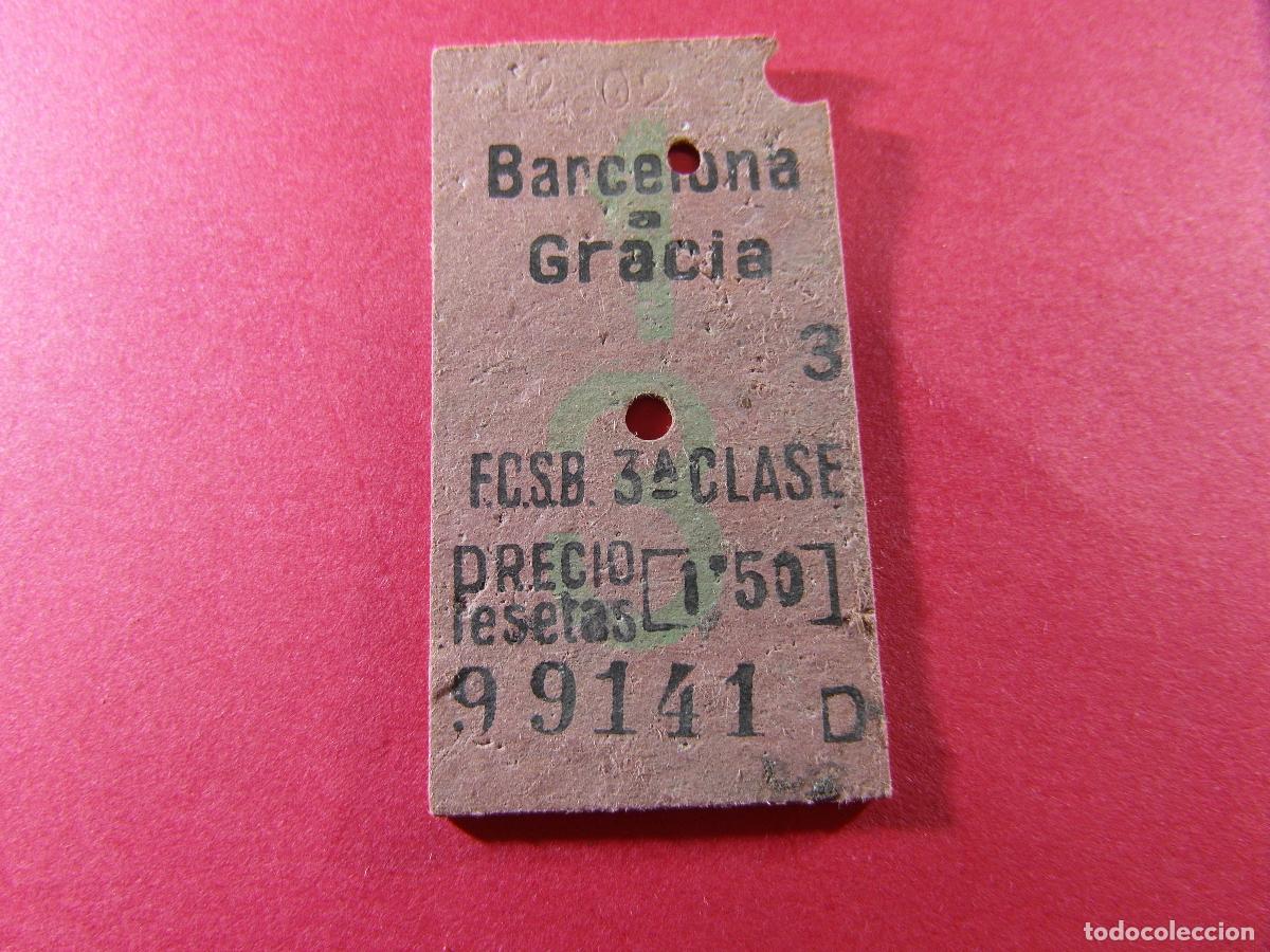 Coleccionismo billetes de transporte: BILLETE EDMONSON FERROCARRILES CATALANES SARRIA GENERALITAT - BARCELONA GRACIA