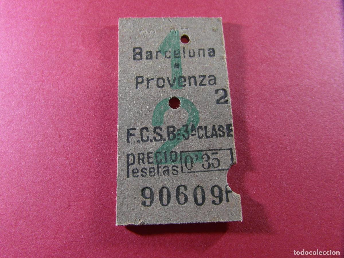 Coleccionismo billetes de transporte: BILLETE EDMONSON FERROCARRILES CATALANES SARRIA GENERALITAT - CAPICUA 90609 BARCELONA PROVENZA