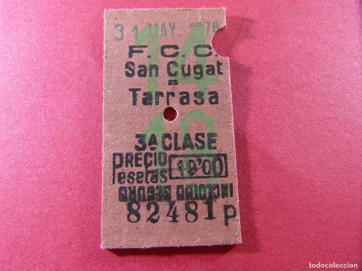 Coleccionismo billetes de transporte: BILLETE EDMONSON FERROCARRILES CATALANES SARRIA GENERALITAT - SAN CUGAT TARRASA