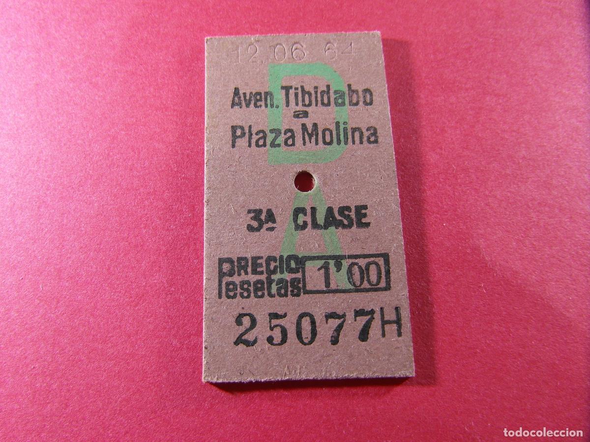 Coleccionismo billetes de transporte: BILLETE EDMONSON FERROCARRILES CATALANES SARRIA GENERALITAT - AV. TIBIDABO PLAZA MOLINA