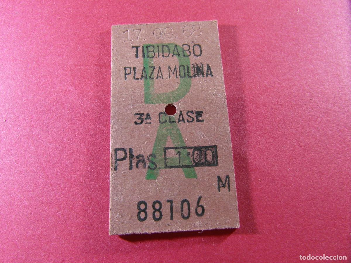 Coleccionismo billetes de transporte: BILLETE EDMONSON FERROCARRILES CATALANES SARRIA GENERALITAT - TIBIDABO PLAZA MOLINA